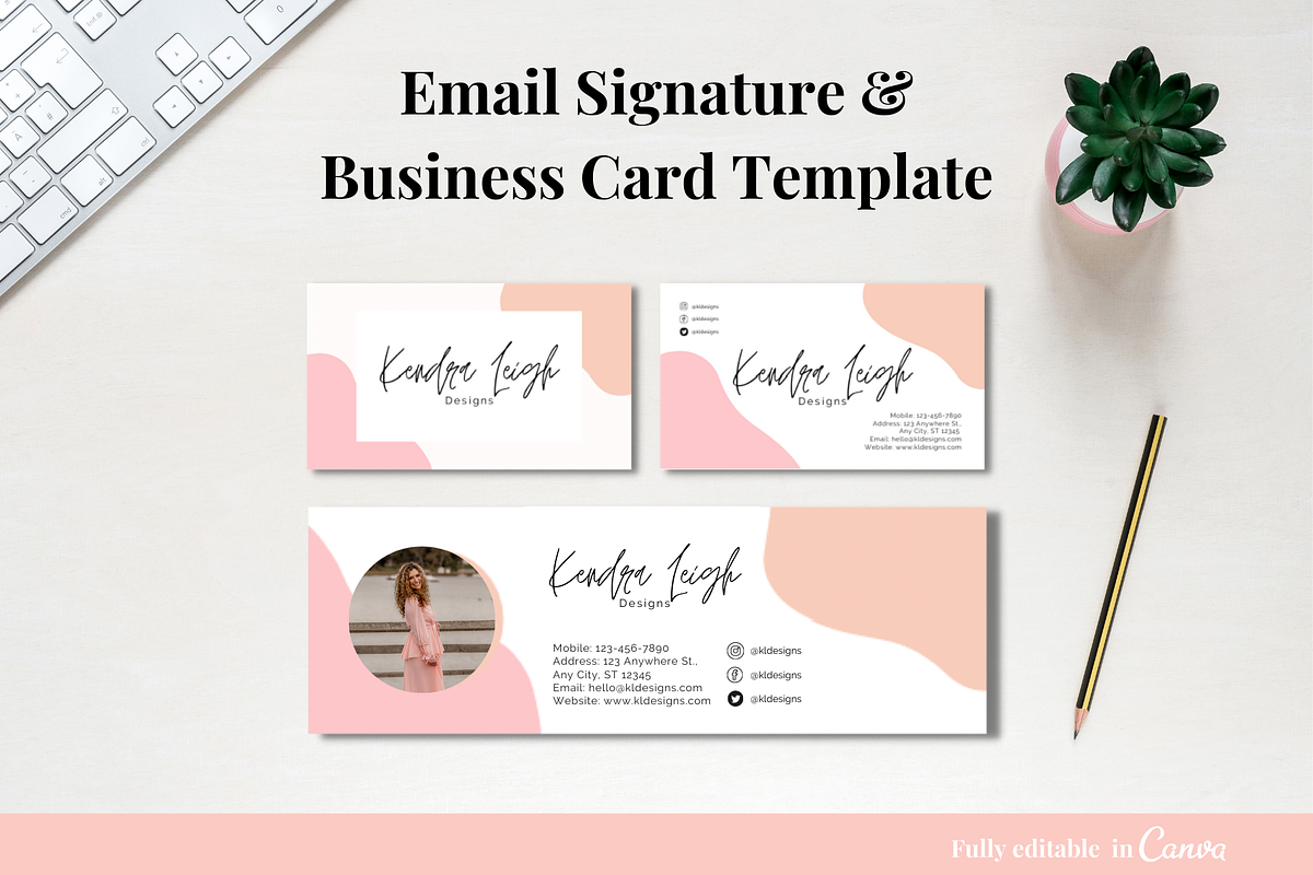 Colorful Email and Business Card Template