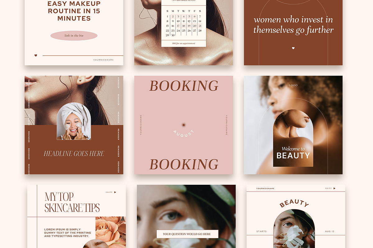 Beauty Social Media Templates, a Social Media Template by Kseniia_Design (Photo 9 of 9)