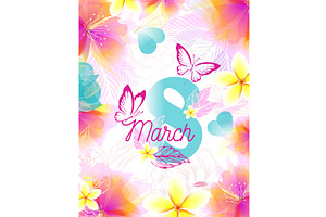 A tender postcard for March 8th, an Illustration by Nenahliadava Design