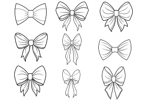 Ribbon Bows Set 2 Procreate Brush