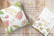 Pastel Pink-WatercolorClipartSet, an Illustration by watercolorwild.graphics (Thumbnail 4 of 6)