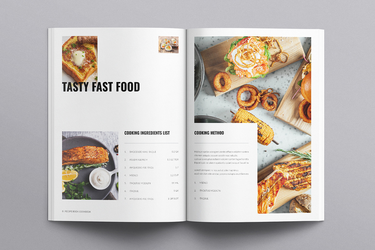 Cookbook Recipe Book Template, a Brochure Template by E-Type (Photo 4 of 7)