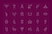 Feminist Icons Set, an Outline Icon by Prosymbols (Thumbnail 7 of 8)