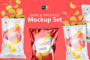 Snack Packaging Mockup Set, a Packaging Mockup by HelenStock