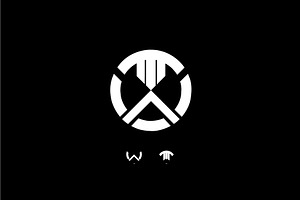 Letter W E logo concept