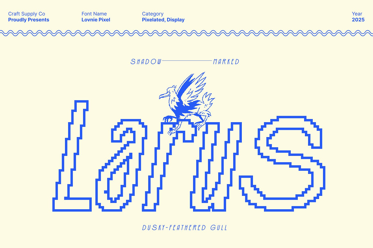 Lovnie Pixel, a Sans Serif Font by Craft Supply Co. (Photo 4 of 8)