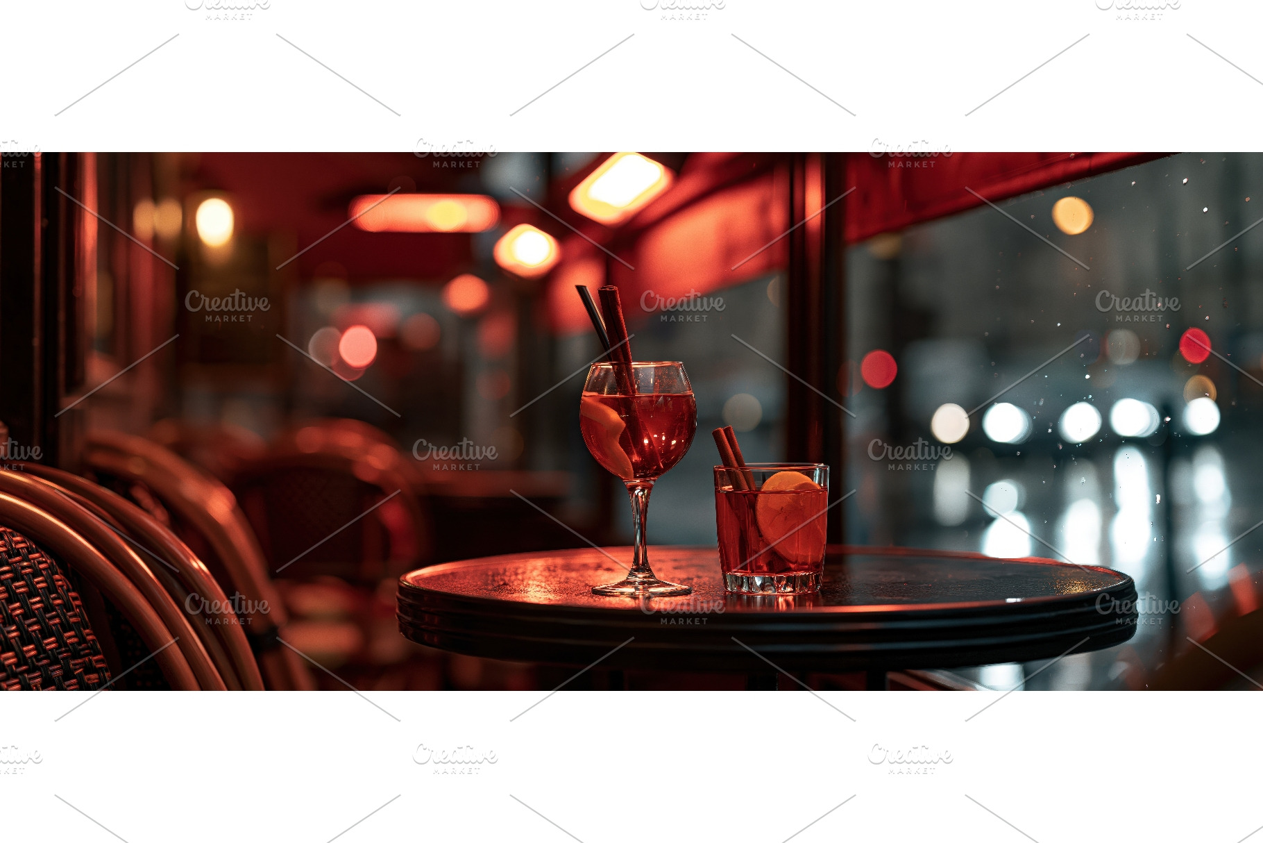 Romantic Evening Cocktails at a, a Food & Drink Photo by piter.goskov