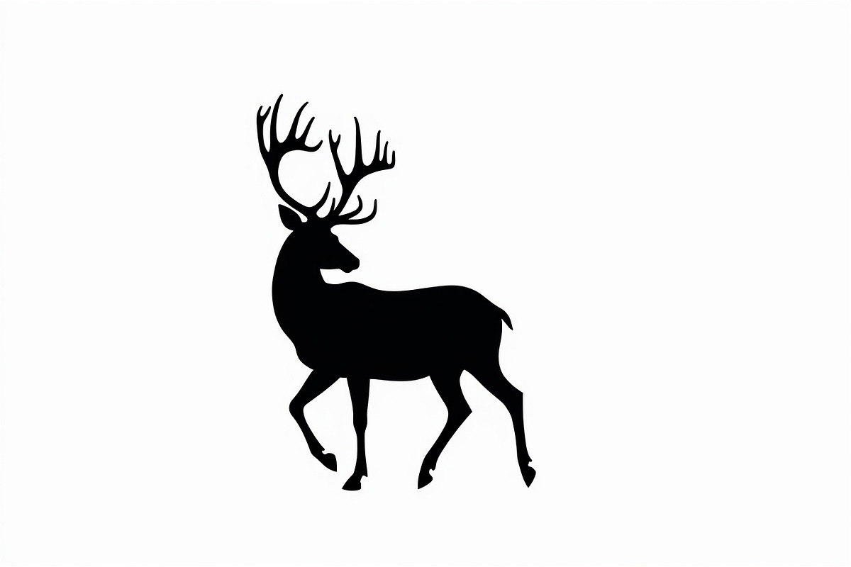 Majestic Deer Forest Silhouettes, an Illustration by hafijul (Photo 2 of 7)
