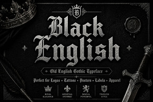 Black English, a Blackletter Font by Wow Magic