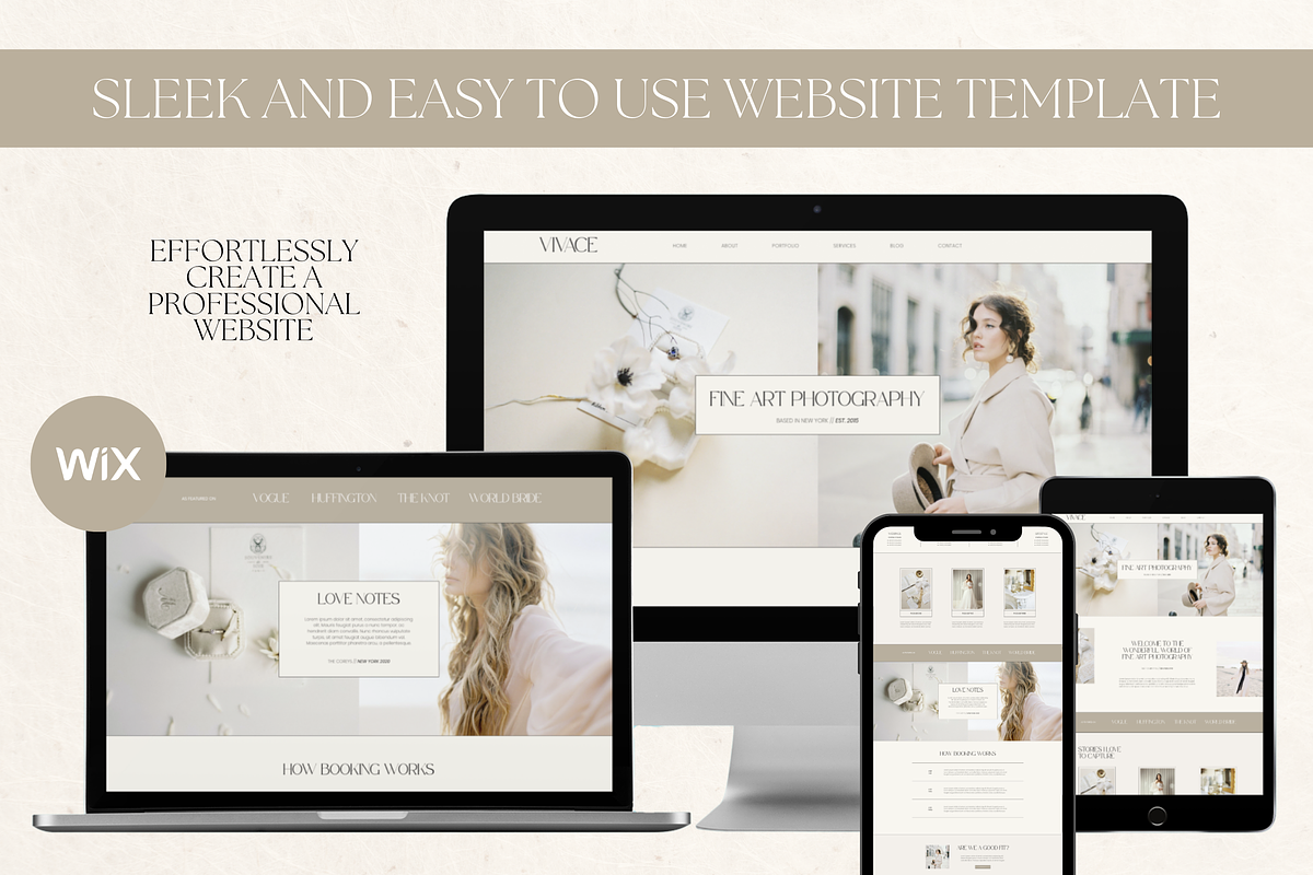 Wix Website Template Photography, a Wix Template by Branding Babe Co. (Photo 2 of 10)
