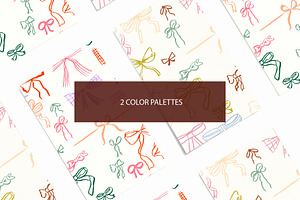 Hand Illustrated Vector Bow Ribbon