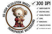 Cute Bear Christmas Sublimation, an Illustration by Craft Nest (Thumbnail 2 of 9)