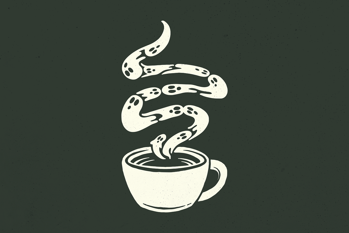 Ghost and Coffee, an Object Illustration by Mangustudio (Photo 1 of 3)