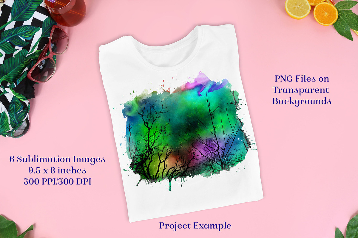 Sublimation - Aurora Skies Fantasy 3, a Decorative Illustration by Sapphire X Designs (Photo 3 of 3)