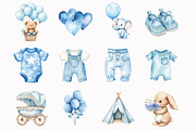 Blue Boho Nursery Clipart, an Illustration by Design Market (Thumbnail 3 of 5)