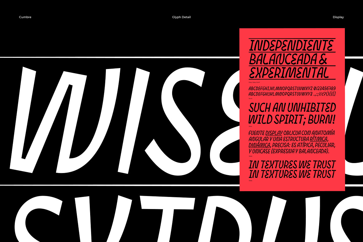 Cumbre | Slanted Wavy Display Font, a Sans Serif Font by Antipixel Type Studio (Photo 4 of 16)