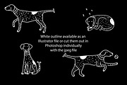 Cute Doodle Pointer dogs, an Animal Illustration by Liz Pengilley Studio (Thumbnail 3 of 4)