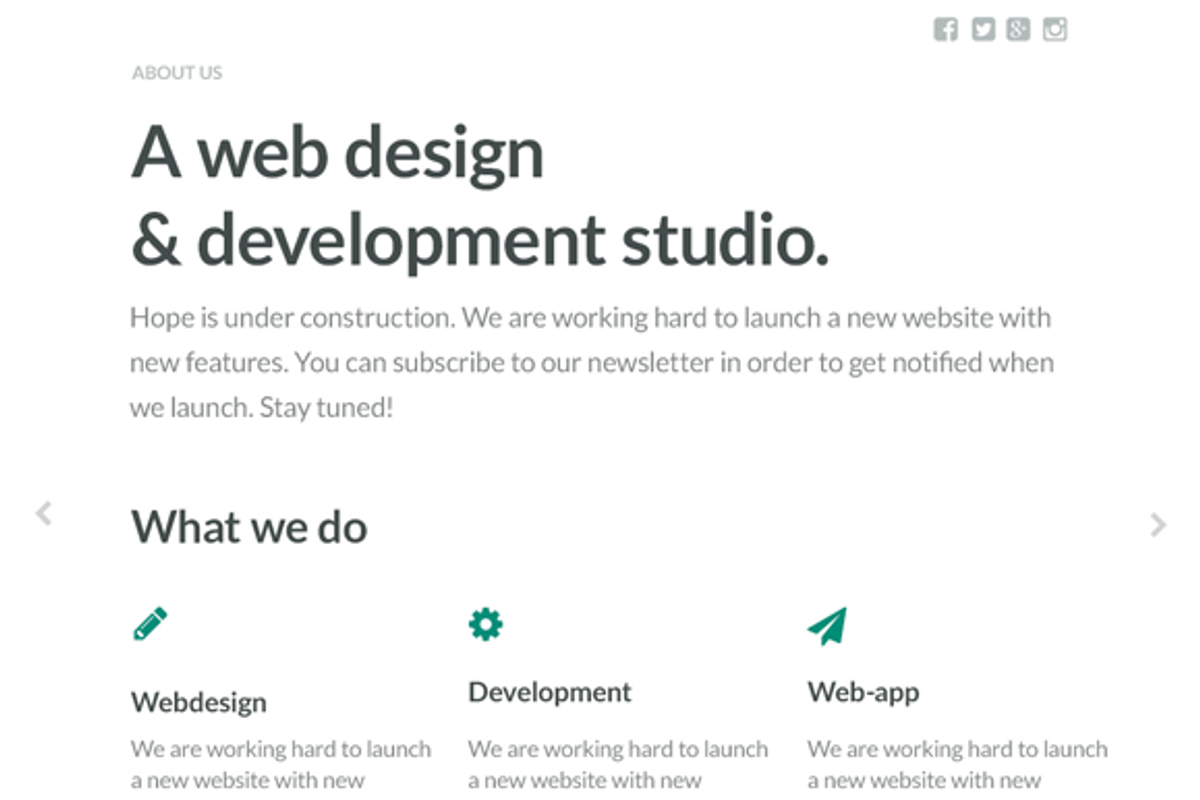 Hope Under Construction Template, a Websites & App Template by PsdBooster (Photo 2 of 3)