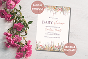Baby Shower Invitation Template, an Invitation Template by SimoDigitalArt (Thumbnail 2 of 10)