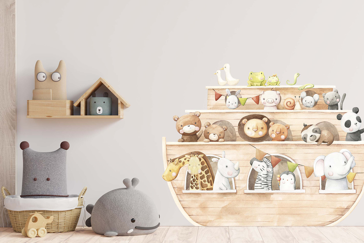 Noah's ark watercolor set, an Animal Illustration by Alesya Pytskaya (Photo 5 of 6)