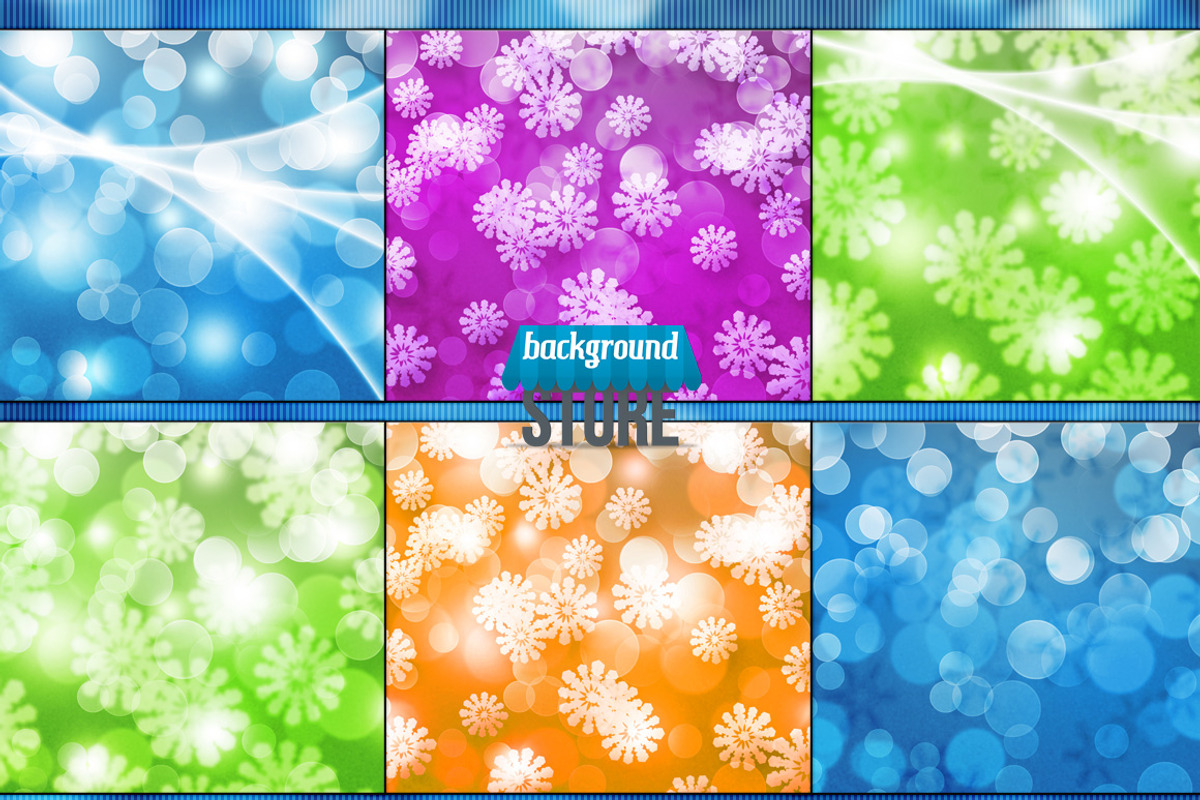 Winter Bokeh Background preview 2