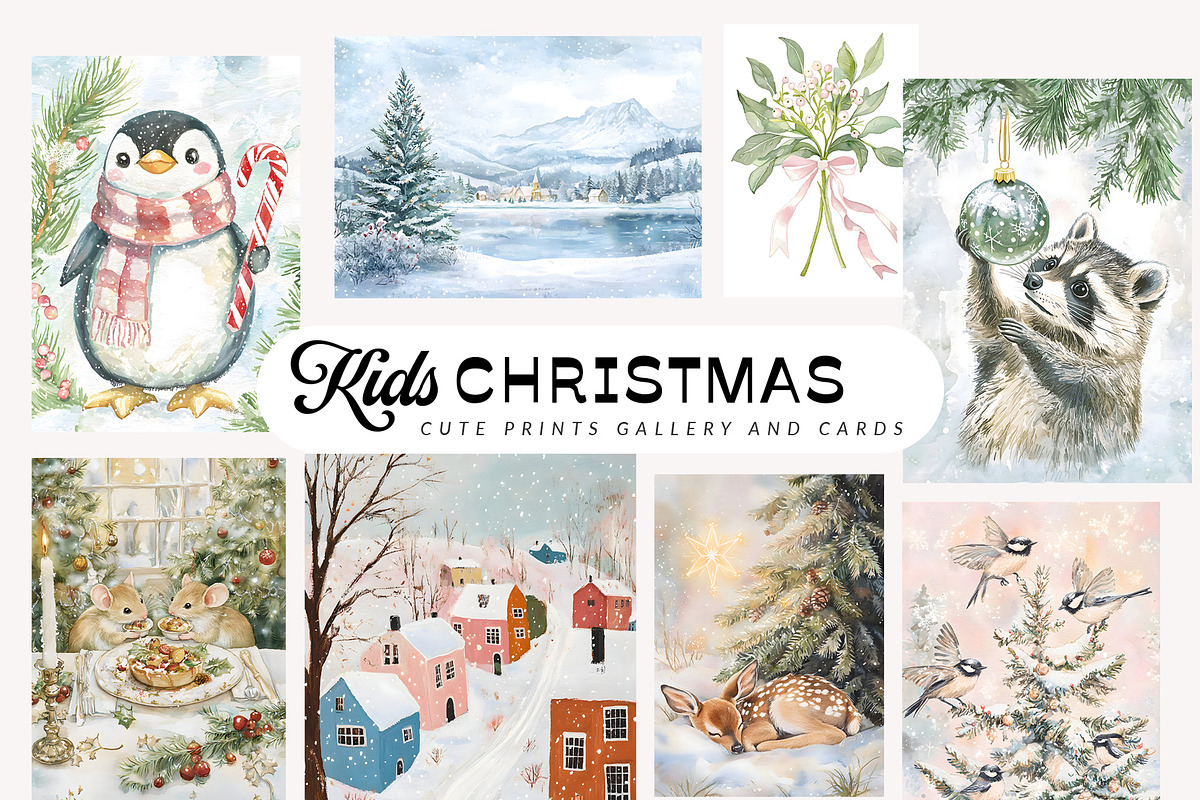 Cute Kids Christmas Prints, a Graphic by SunnyAfternoons (Photo 10 of 10)