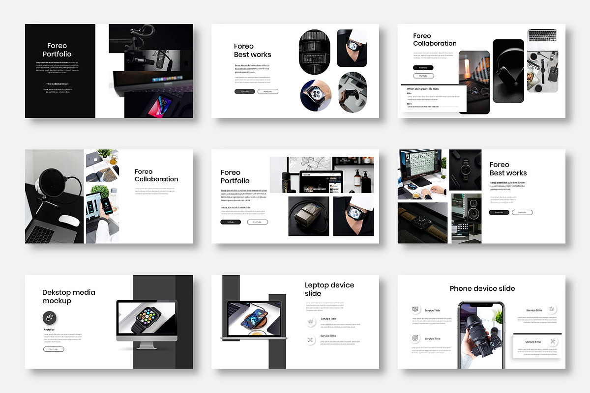 Foreo - Business Google Slide Templa, a Presentation Template by Dens Creative Studio (Photo 4 of 6)