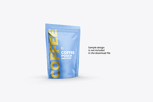 Coffee Pouch Mockup. Half Side