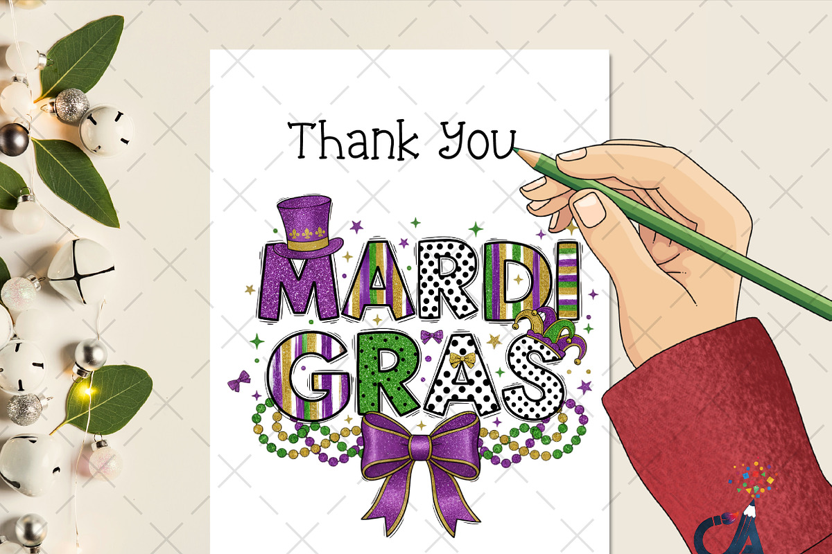 Glitter Mardi Gras Png Coquette Bow, an Illustration by Creative Art (Photo 5 of 6)