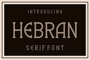 Hebran - Serif Font, a Serif Font by lelevien (Thumbnail 1 of 4)
