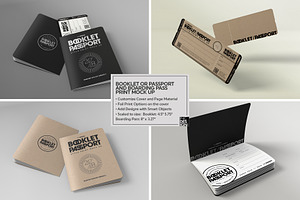 Booklet Passport Print MockUp