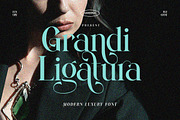 Grandi Ligatura - Modern Luxury, a Serif Font by Qweera Studio (Thumbnail 1 of 12)