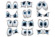 Funny cartoon eyes set, a Graphic by Vector Tradition