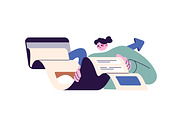 People work with data, analysis set, a Work Illustration by PaperTrident (Thumbnail 12 of 12)