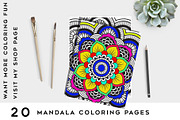 Mandala Art Coloring Pages, a Decorative Illustration by Design Unique (Thumbnail 1 of 7)