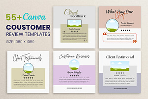 Customer Review Canva Frame Template