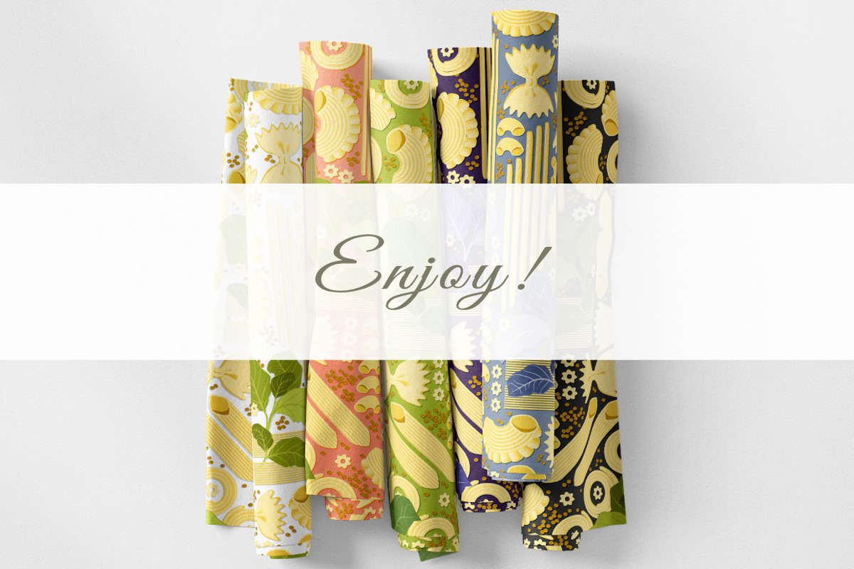 Seamless pattern of Italian pasta 3, a Pattern Graphic by Yummy (Photo 6 of 6)
