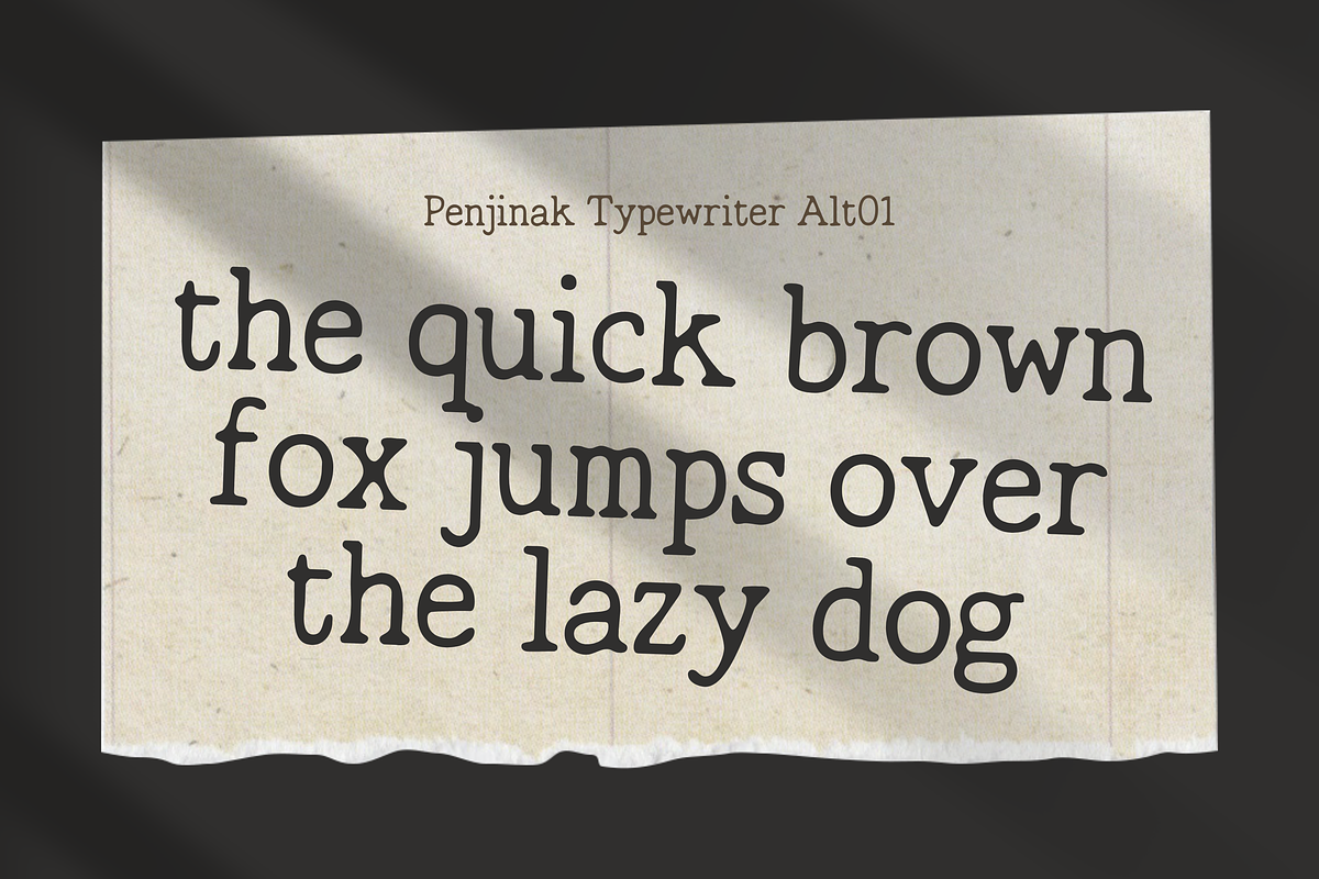 Penjinak Typewriter, a Serif Font by 24Design Studios (Photo 2 of 6)