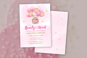 We Can Bearly Wait Pink Baby Shower