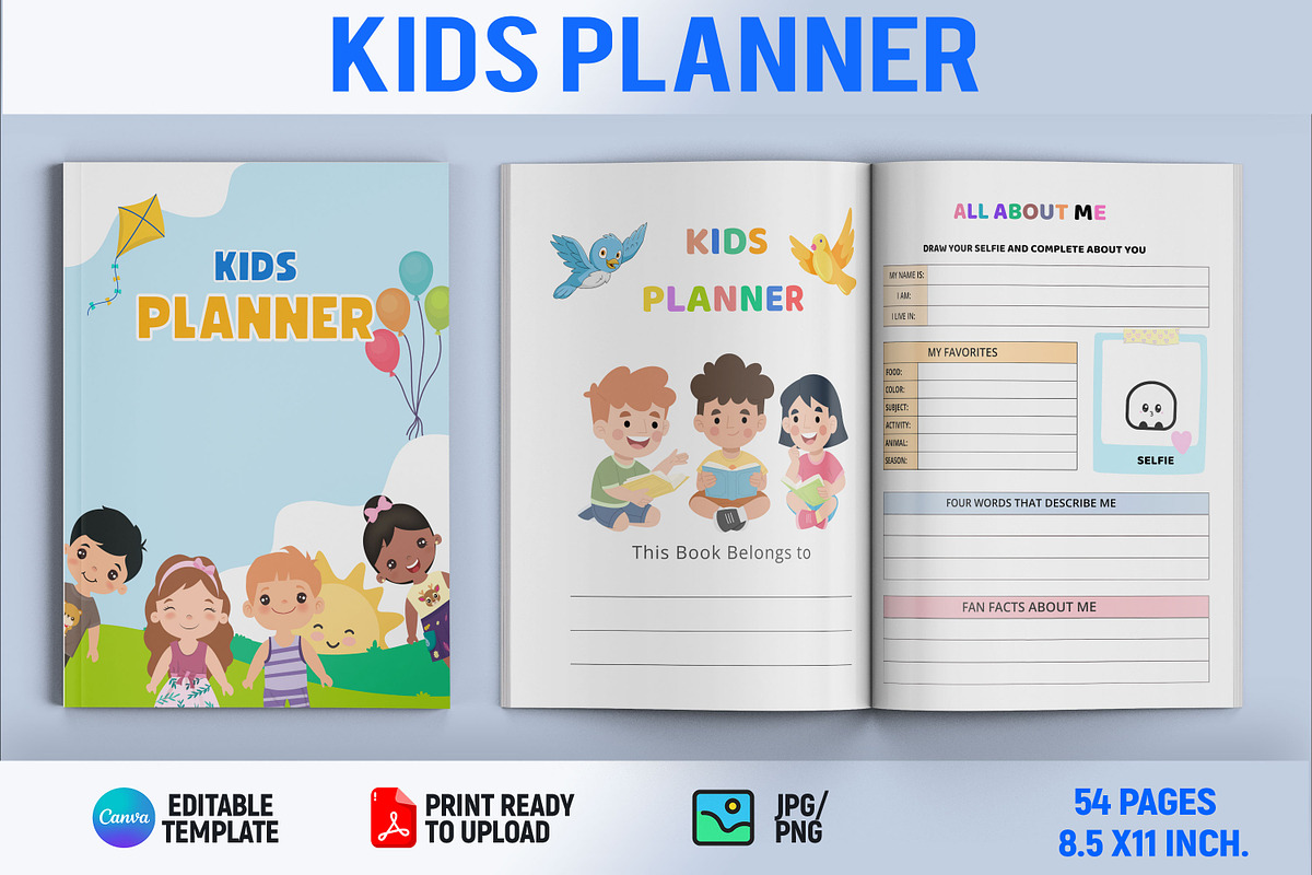 Kids Planner | Canva Templates, a Print Template by Book2bees (Photo 1 of 4)