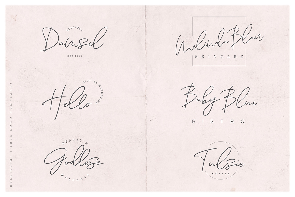 Bellissimi + 6 Free Logo Templates preview 4
