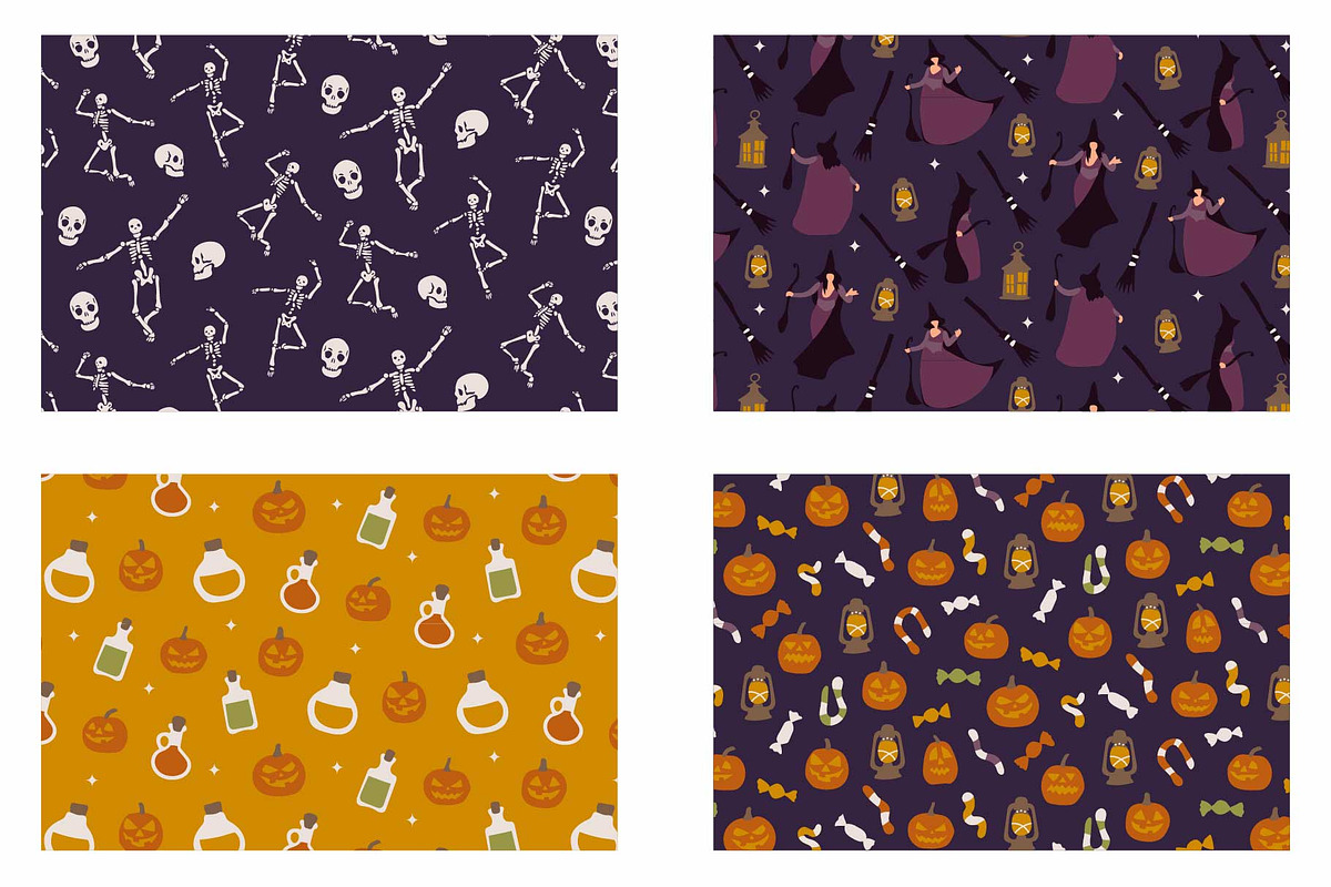 Halloween patterns cards elements, a Pattern Graphic by RevolutionizZed (Photo 14 of 17)