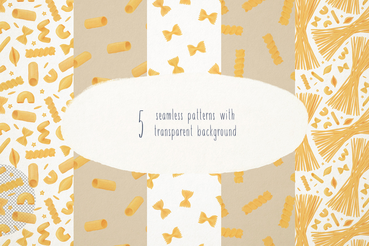 Watercolor Pasta Clipart Set, a Food Illustration by Jelena Sardi (Photo 5 of 8)