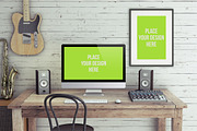 Home Recording Studio Mockup Bundle, a Mac Mockup by Bobboz Store (Thumbnail 4 of 11)