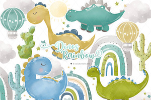 Dino Rainbows Design