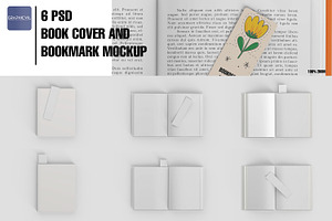 Book Cover Bookmark Mockup