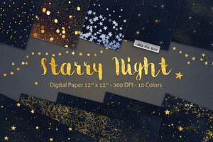 Starry Night Digital Paper