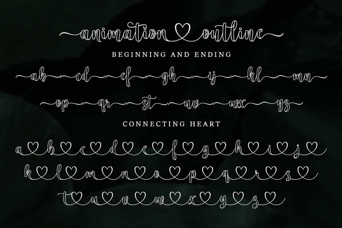 Animation Outline, a Script Font by Zane Studio (Photo 7 of 8)
