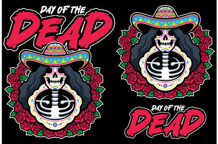 Day of the Dead Skeleton Mascot