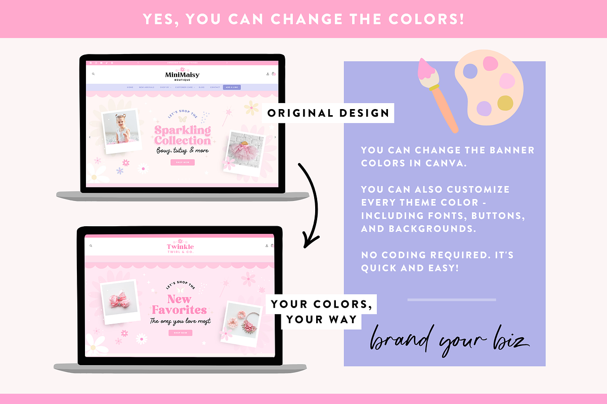 Girly Pink Shopify Theme, a Shopify Template by Design Pixie (Photo 8 of 11)